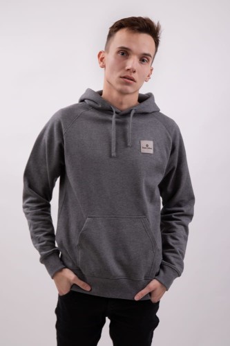 bluza z bawełny organicznej ciemny szary