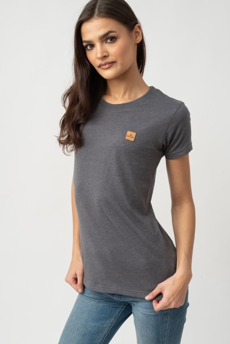 damska szara ekologiczna koszulka z recyklingu