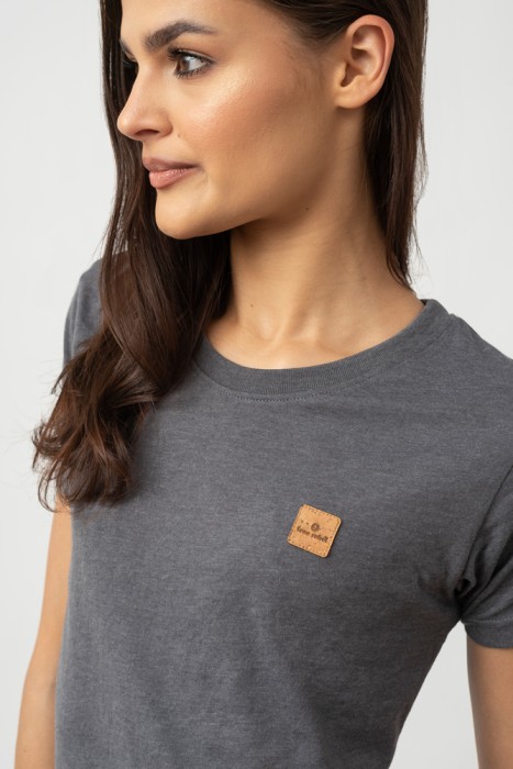 damska szara ekologiczna koszulka z recyklingu