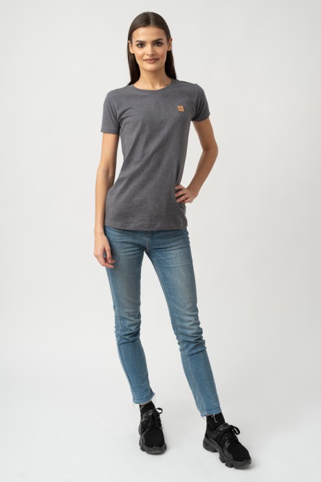 damska szara ekologiczna koszulka z recyklingu 3