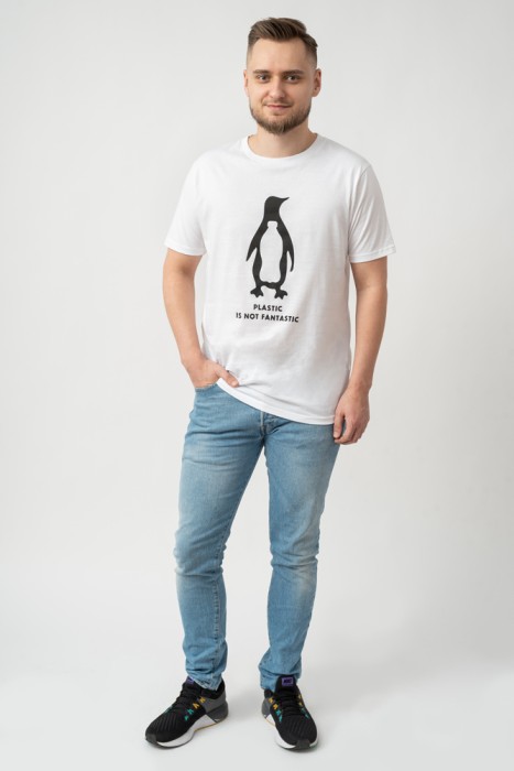 koszulka męska bawełna organiczna GOTS biała