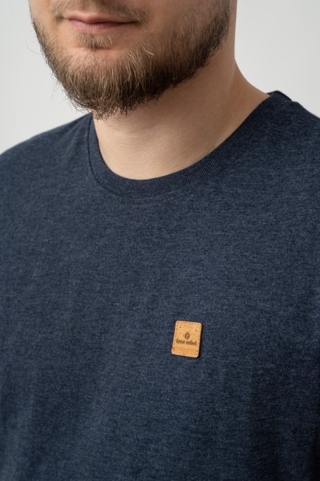 koszulka męska z recyklingu granatowa